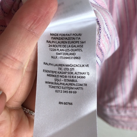 Lauren Ralph Lauren black label pajama top size medium button down loungewear - Picture 7 of 9